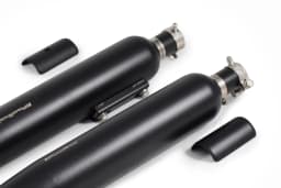 PowerRage Slip-On Exhaust for Royal Enfield Shotgun 650 – Black Finish Performance Muffler - View 3