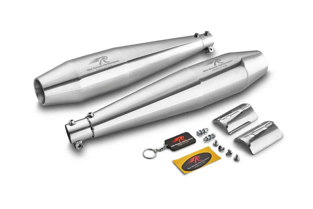 Red Rooster Stellar Exhaust for Interceptor 650 & Continental GT 650 – Performance Slip-On (Polish / Matte / Black) - View 3