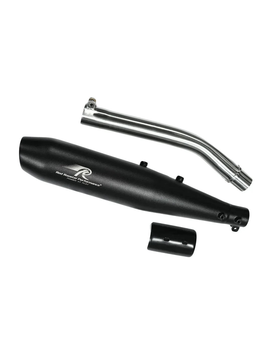 Red Rooster Stellar X Exhaust for Royal Enfield Bear 650 – Polish / Black / Matte - View 2