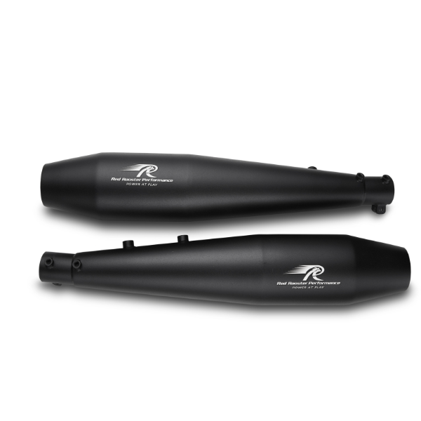 Red Rooster Stellar Black Matte Exhaust for Royal Enfield Interceptor 650 & GT 650 - View 3