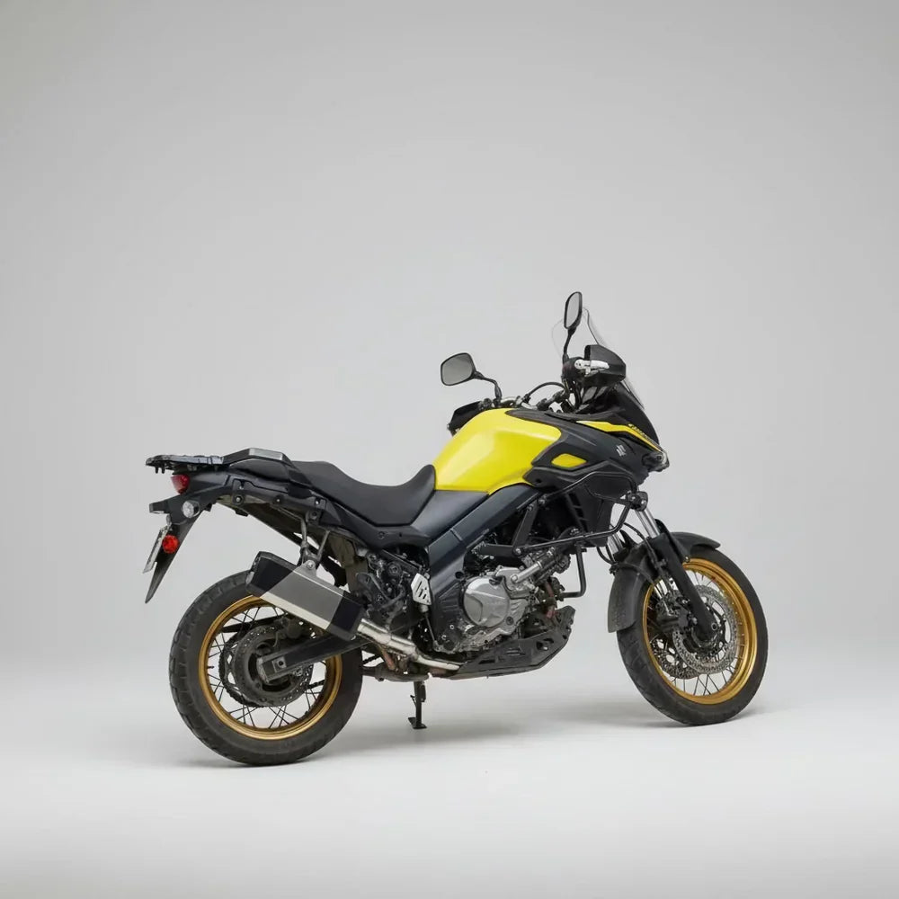 Barrel Storm Slip-On Exhaust with Mid Pipe for Suzuki V-Strom 650 | 304 Stainless Steel Performance Exhaust