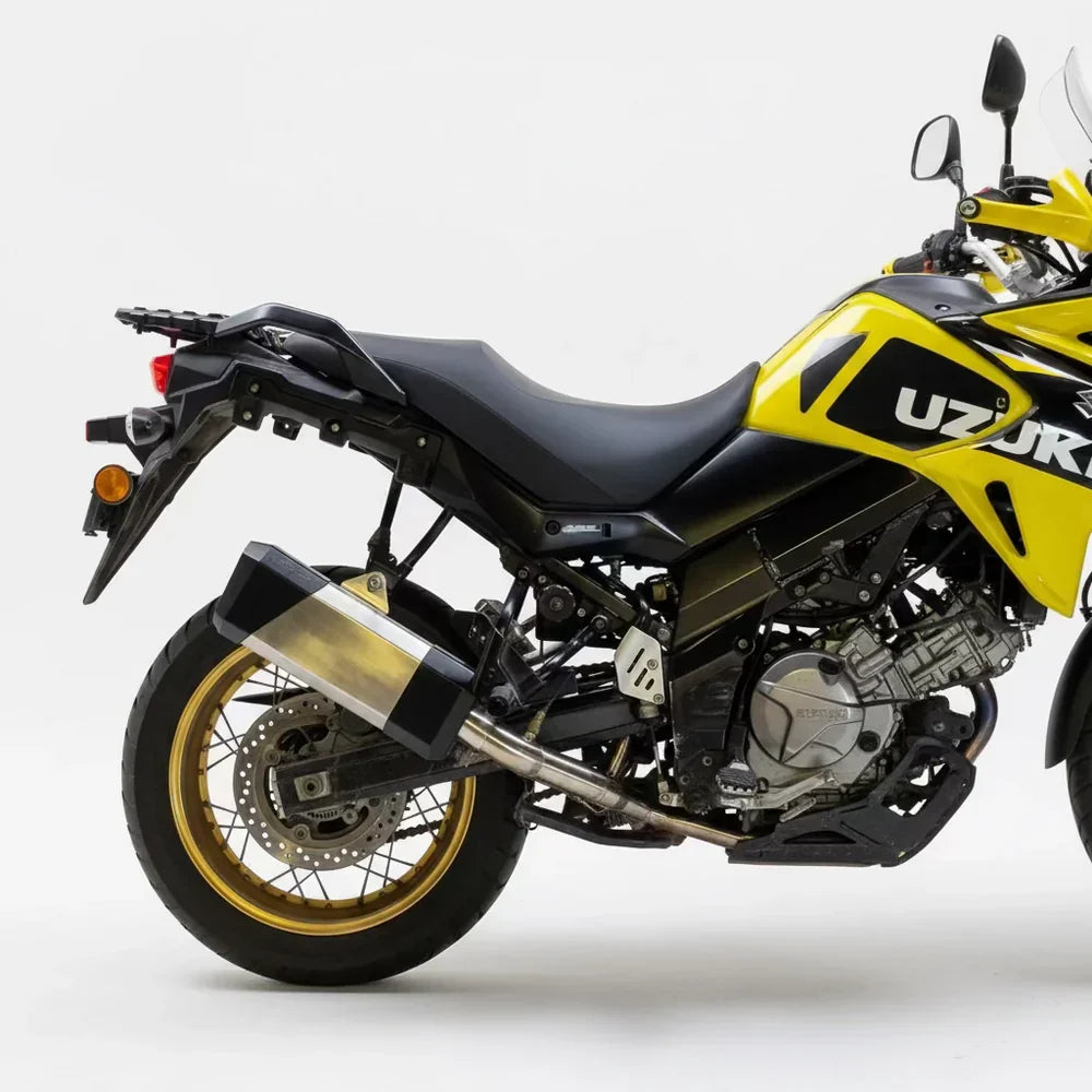 Barrel Storm Slip-On Exhaust with Mid Pipe for Suzuki V-Strom 650 | 304 SS Adventure Touring Performance Exhaust (DB Killer