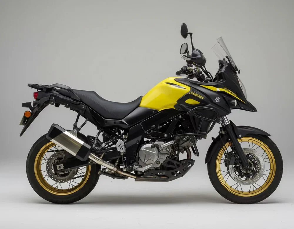 Barrel Storm Slip-On Exhaust with Mid Pipe for Suzuki V-Strom 650 | 304 Stainless Steel Performance Exhaust - View 6