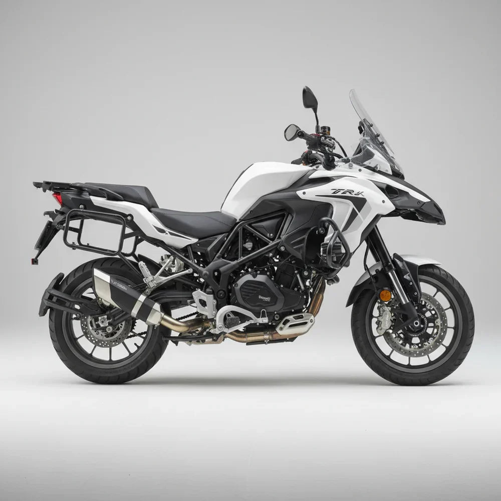 Barrel Rogue 2 Exhaust with Mid Pipe for Benelli TRK 502 | 304 Stainless Steel Slip-On Performance Exhaust | Bolt-On Fitment