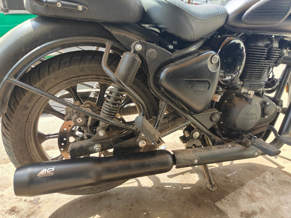 KP Racing Thor Performance Exhaust Black – Stainless Steel 304 for Royal Enfield BS3, BS4 & BS6 | Deep Sound Premium Exhaust