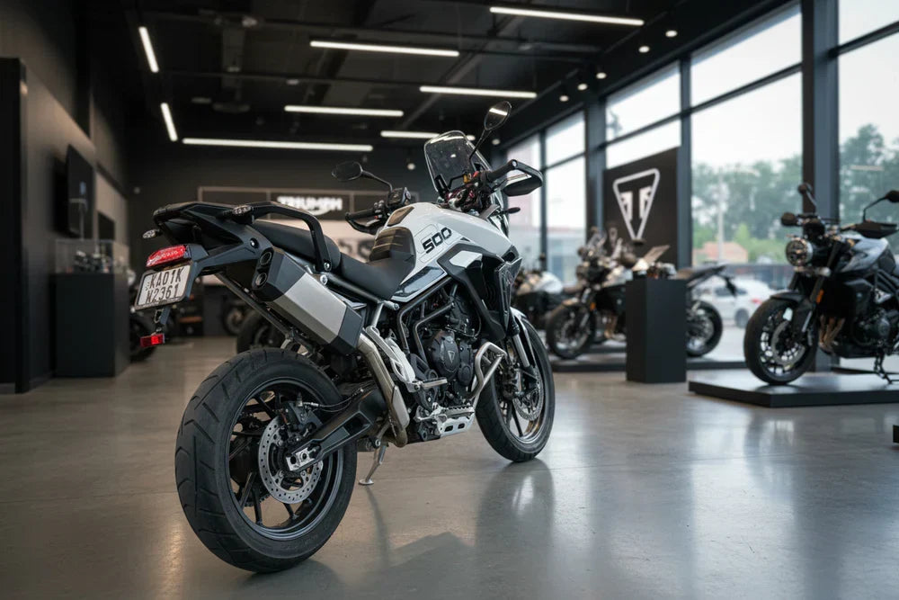 Barrel Storm Slip-On Exhaust for Triumph Tiger 900 GT (2025) | 304 Stainless Steel Performance Motorcycle Exhaust - View 3