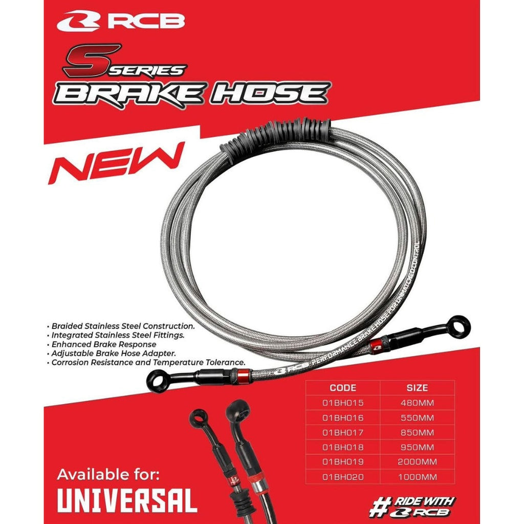 RCB S SERIES TEFLON BRAKE HOSE 950MM