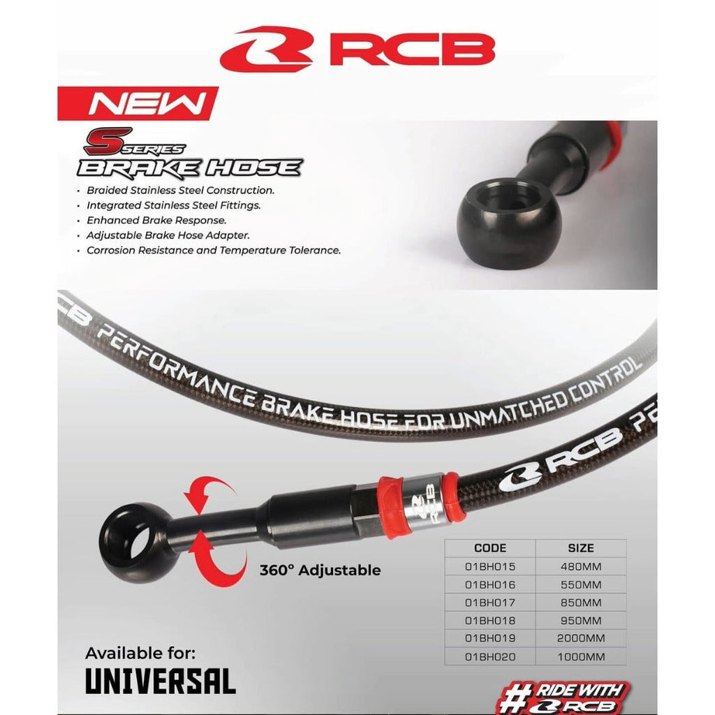 RCB S SERIES TEFLON BRAKE HOSE 950MM - View 3