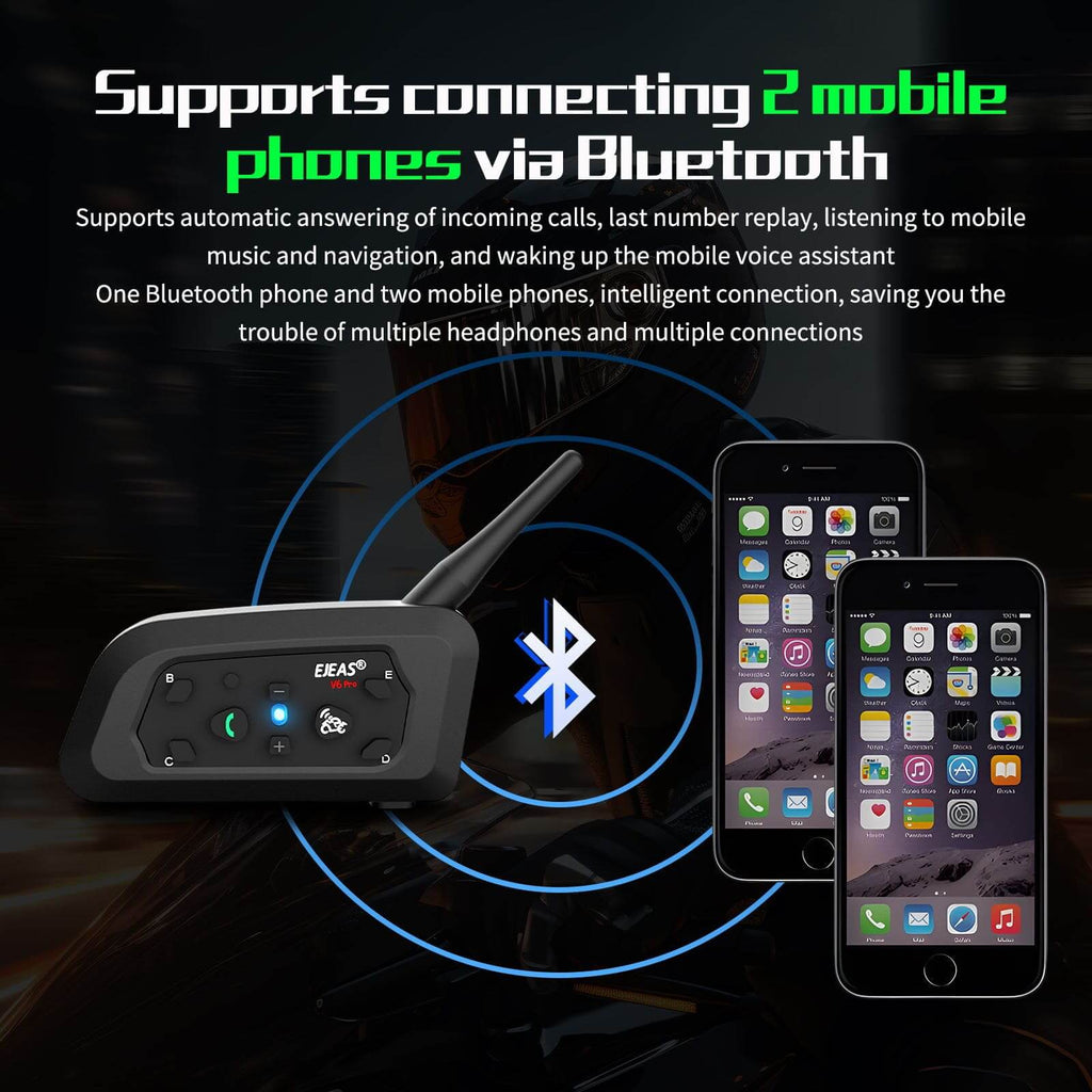 EJEAS V6 Pro Plus Helmet Intercom Communication System - View 17