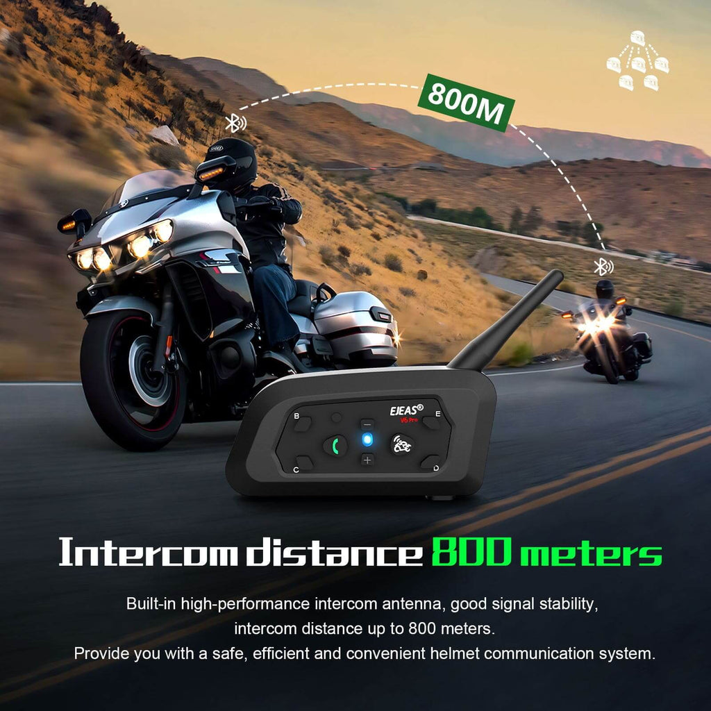 EJEAS V6 Pro Plus Helmet Intercom Communication System - View 9