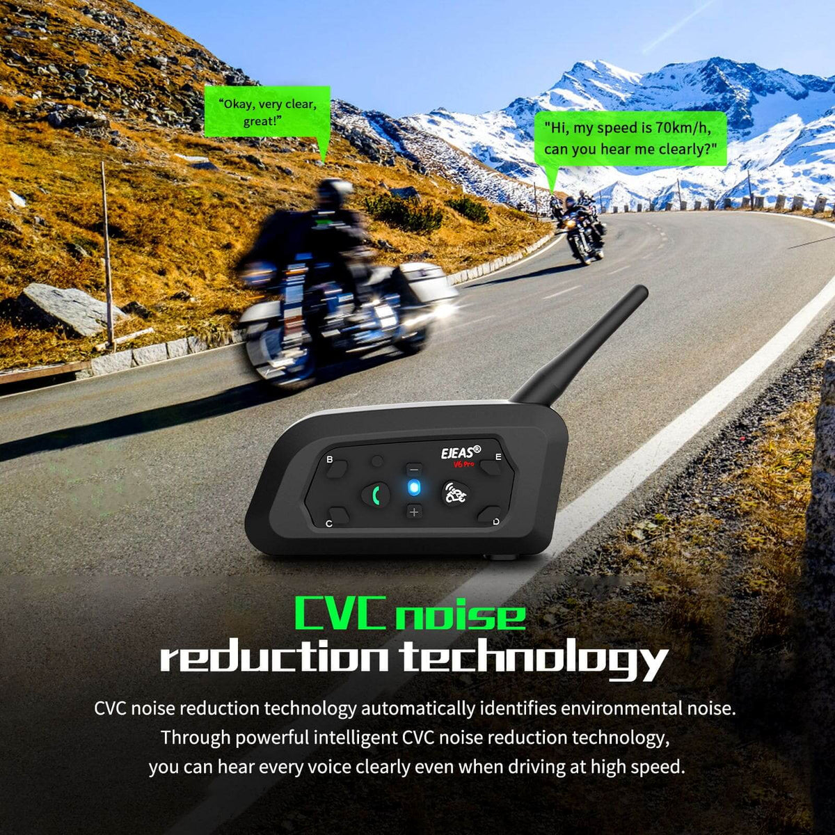 EJEAS V6 Pro Plus Helmet Intercom Communication System - View 10