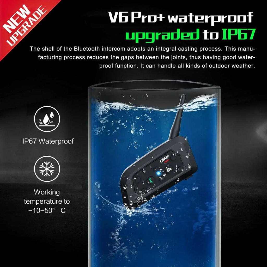 EJEAS V6 Pro Plus Helmet Intercom Communication System - View 12