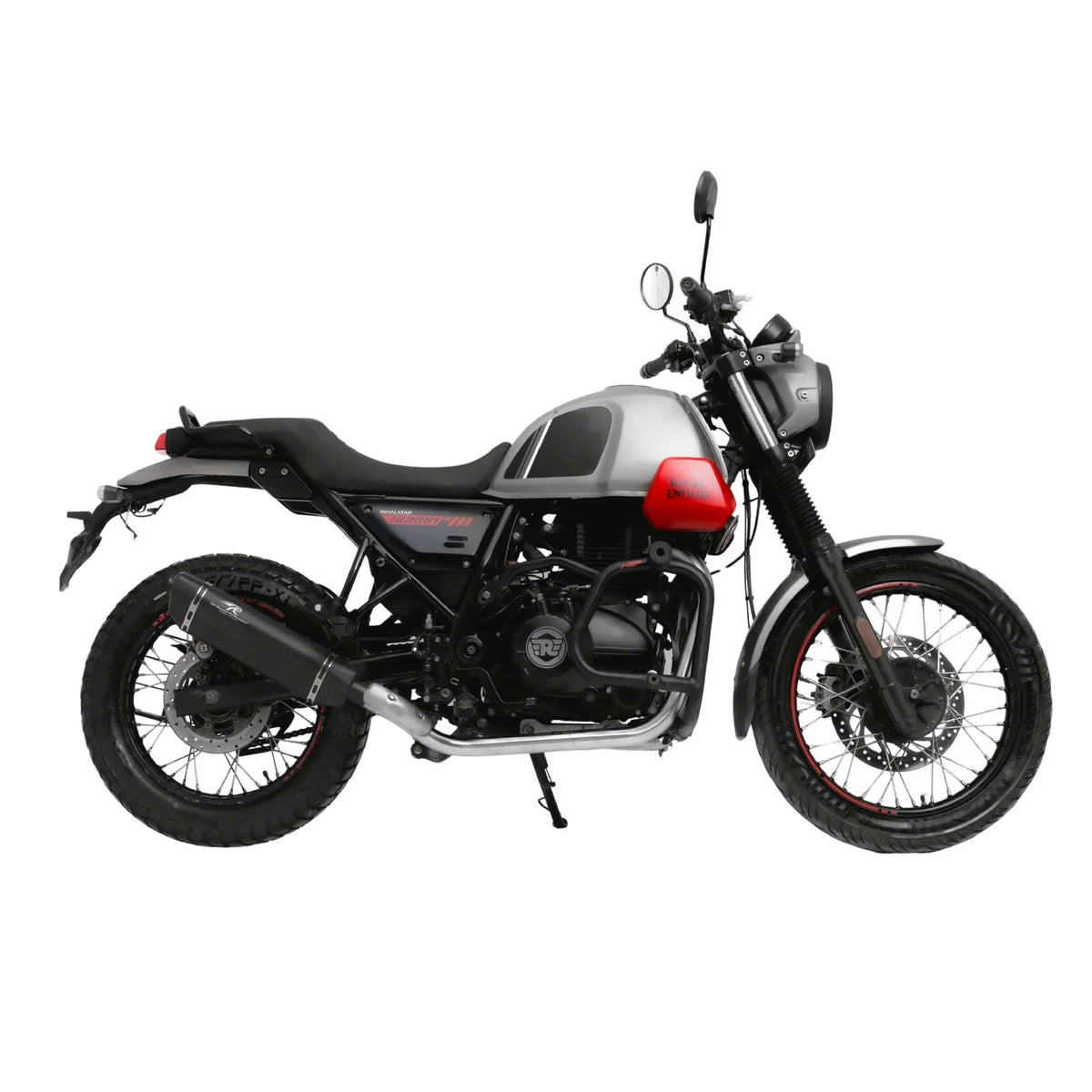 Red Rooster Vertex Exhaust for Himalayan & Scram 411 – Performance Slip-On (Polish / Matte / Black) - View 4