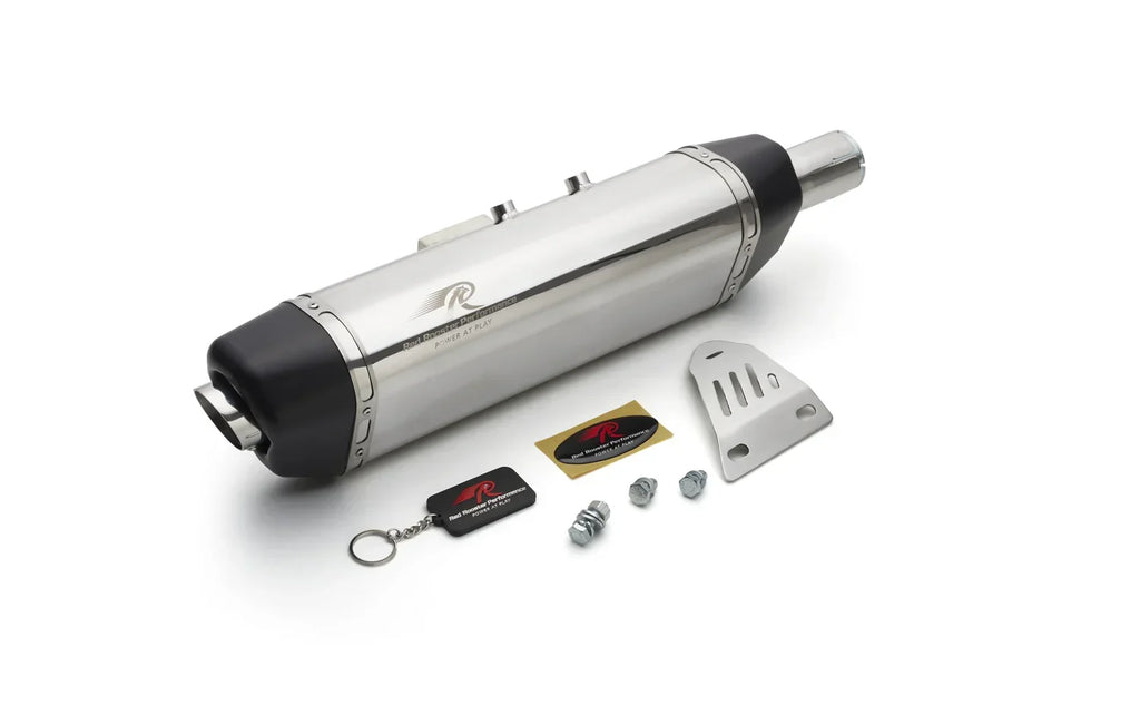 Red Rooster Vertex Exhaust for Himalayan & Scram 411 – Performance Slip-On (Polish / Matte / Black) - View 10