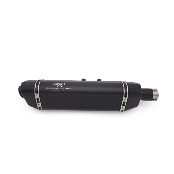 Red Rooster Vertex Black Matte Exhaust for Royal Enfield Himalayan & Scram 411 - View 4