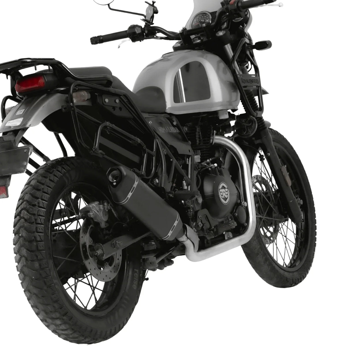 Red Rooster Vertex Black Matte Exhaust for Royal Enfield Himalayan & Scram 411 - View 2
