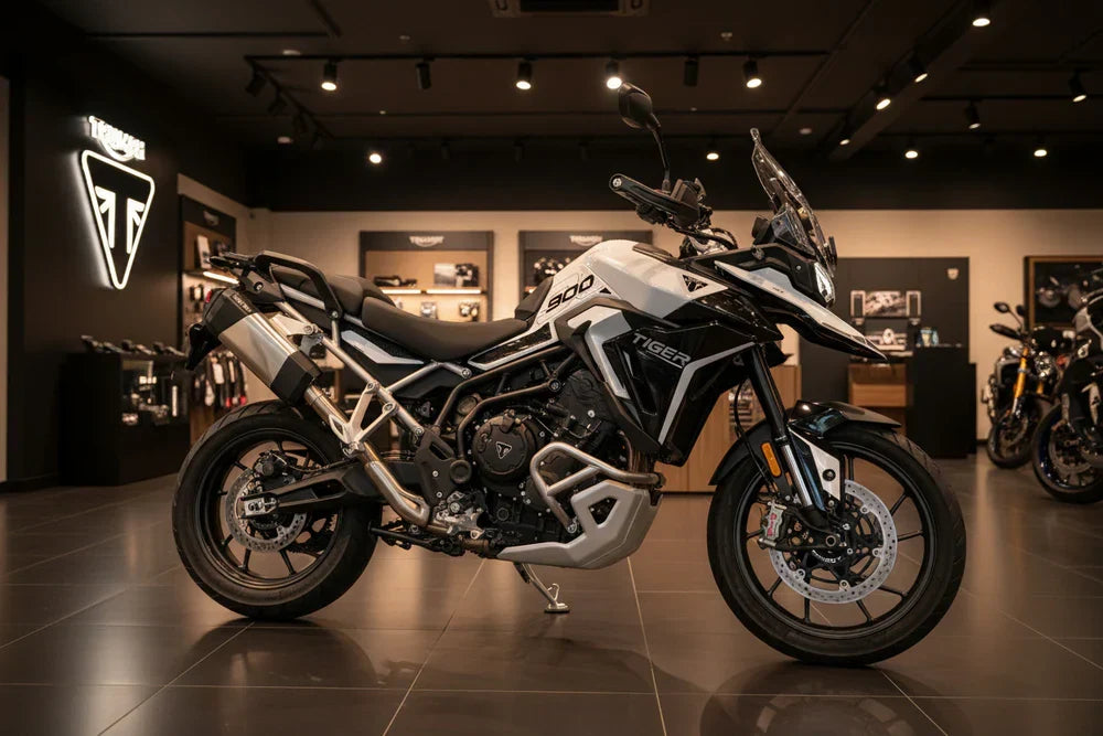 Barrel Storm Slip-On Exhaust for Triumph Tiger 900 GT (2025) | 304 Stainless Steel Performance Motorcycle Exhaust - View 4