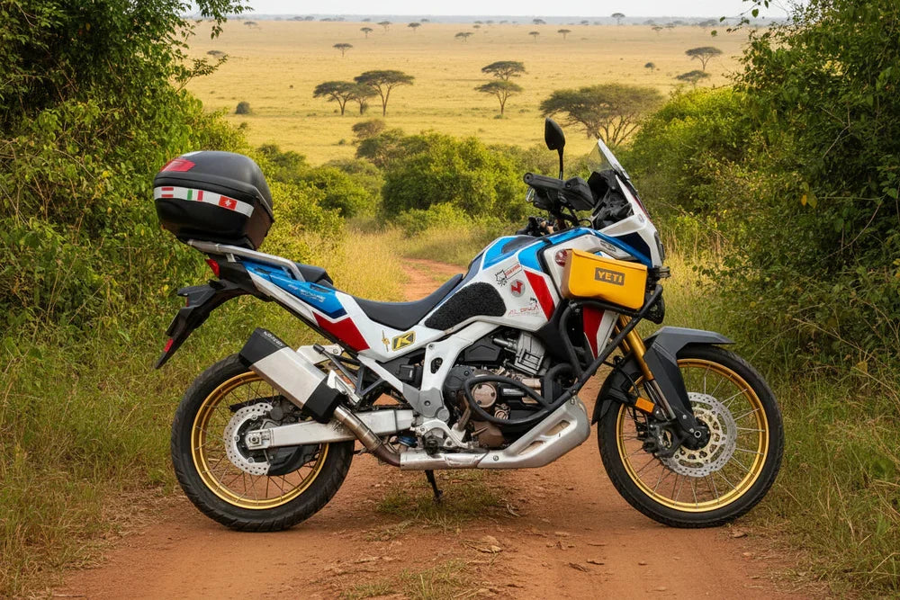 Barrel Storm Slip-On Exhaust for Honda Africa Twin 1100 (2020+) | 304 Stainless Steel Performance Exhaust - View 3
