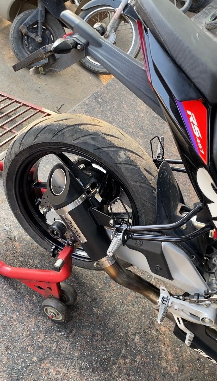 Barrel Outlaw 2.0 Full System Exhaust for Aprilia RS457 with Header Pipe | 304 Stainless Steel Performance Exhaust (Side Exit