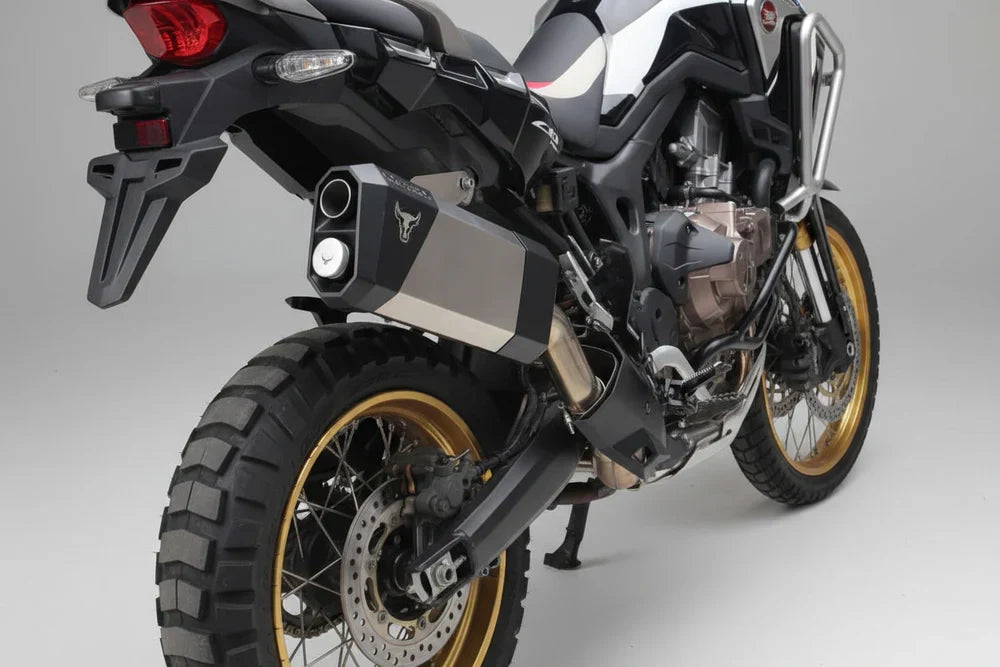Barrel Storm Slip-On Exhaust for Honda Africa Twin 1000 (2018) | 304 Stainless Steel Performance Exhaust - View 2