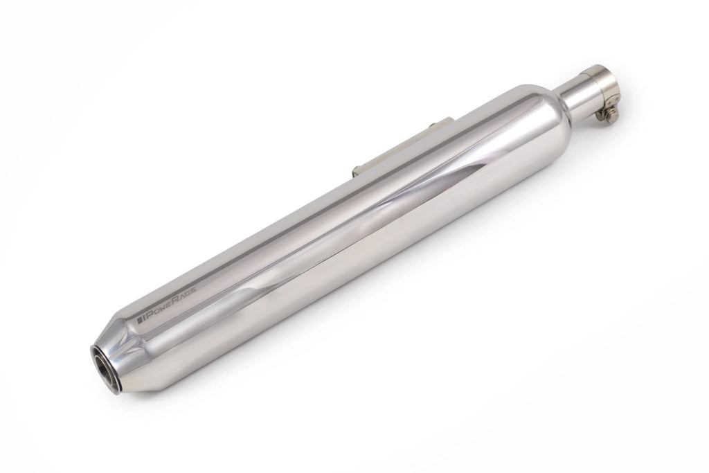 PowerRage Slip-On Exhaust for Royal Enfield Classic 350 Reborn / Meteor 350 – Polished Stainless Steel - View 2