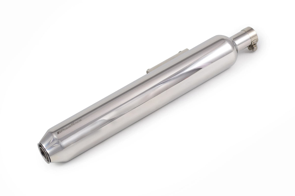 PowerRage Slip-On Exhaust for Royal Enfield Classic 350 Reborn / Meteor 350 – Polished Stainless Steel - View 2