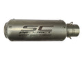 Net Outlet Short Style 51 Mm Inlet Stainless Steel Universal Slip-On Without Db Killer Short Size - Silver