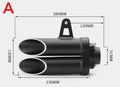 Side Cross Cut Long-Short Twin Barrel 51 Mm Inlet Stainless Steel Universal Slip-On Heavy Duty - Short