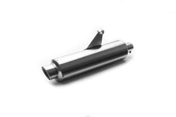 AEW Slip-On Exhaust for Royal Enfield Himalayan 411 | Mild Steel Heat Resistant Full Black & Stainless Steel Matt Polish