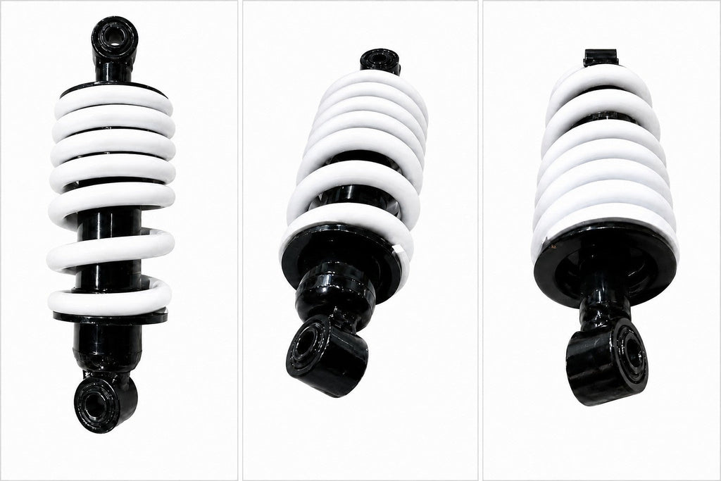 Ather 450 450X rear mono shock absorber white angled view