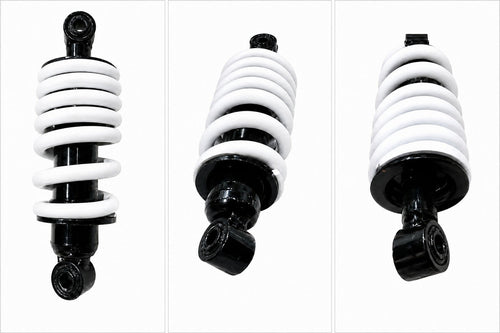 Ather 450 450X rear mono shock absorber white angled view
