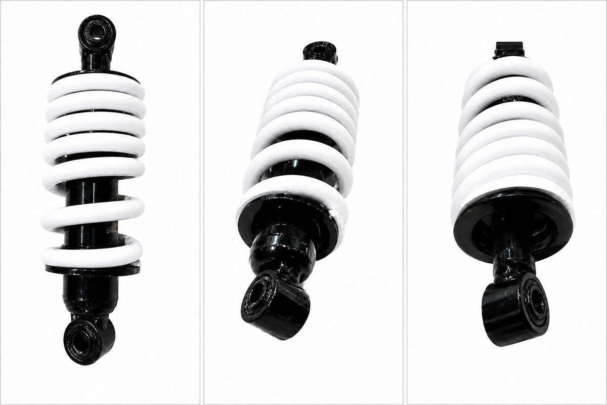 Ather 450 450X rear mono shock absorber white side view