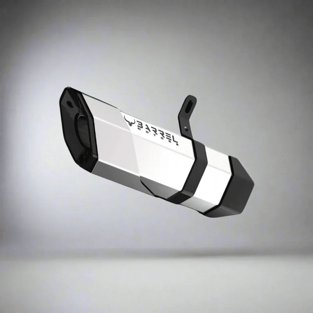 Barrel Rogue 2.0 Slip-On Exhaust | 304 Stainless Steel Performance Motorcycle Exhaust (All Black / Black & Steel / All Steel)