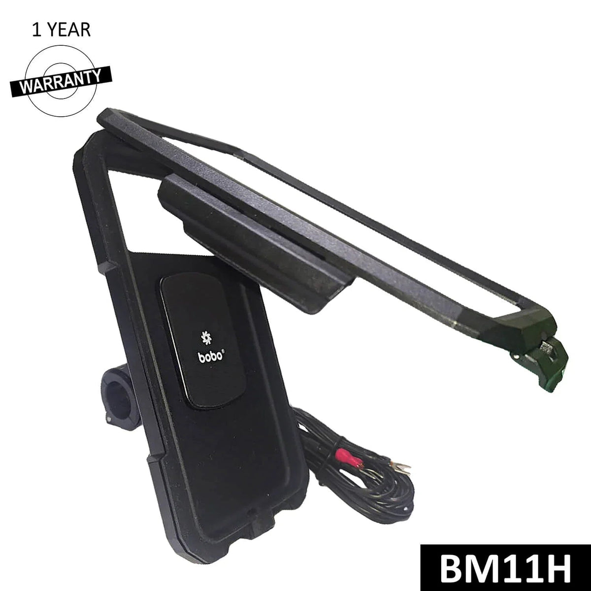 BOBO BM11 Fully Waterproof Bike Phone Holder with Fast 15W Wireless & USB-C Charger