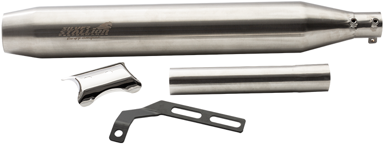 BSA Gold Star 650 Ranger Performance Exhaust | Silver Stallion | +2 BHP Boost | Silver / Black Matte / Brushed - View 3
