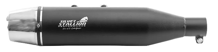 Royal Enfield Hunter 350 Shorty Performance Exhaust | Silver Stallion Performance | +1.75 BHP Power Boost | Dual Tone