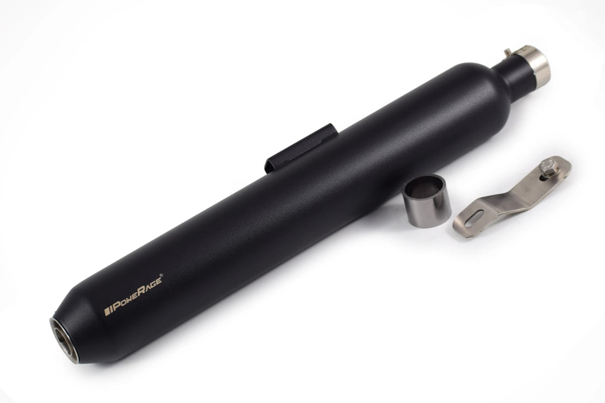 Powerage Slip-On Exhaust for Royal Enfield 350 / 500 – Black Short Type Performance Exhaust