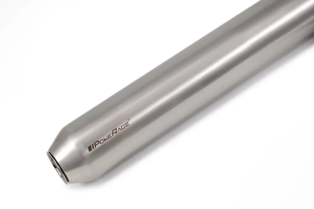 Powerage Slip-On Exhaust for Royal Enfield 350 / 500 – Brushed Steel Long Type Performance Exhaust - View 3