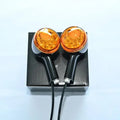Harley Davidson LED indicator set with orange backlight for Iron 883, Fatboy, Forty Eight and Custom 1200