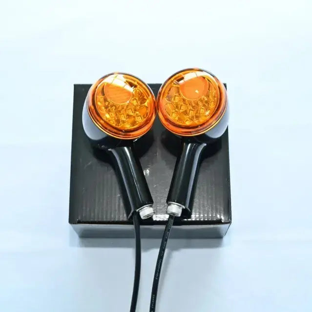 Harley Davidson LED indicator set with orange backlight for Iron 883, Fatboy, Forty Eight and Custom 1200