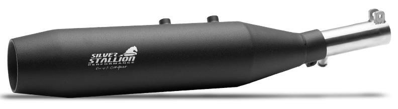 Honda CB350RS Drift Performance Exhaust | Silver Stallion | +1.8 BHP Boost | Black Matte - View 3