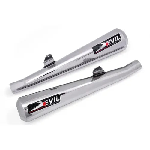 Devil Evolution Slip-On Exhaust Set for Royal Enfield Interceptor 650 & Continental GT 650 | Stainless Steel Megaphone