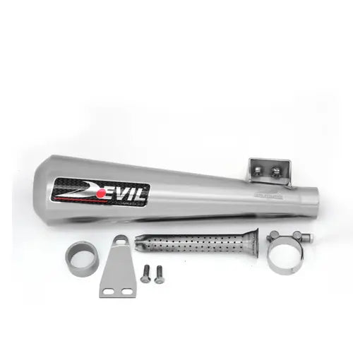 Devil Evolution Slip-On Exhaust for Royal Enfield Classic 350 | Stainless Steel Performance Silencer India - View 2