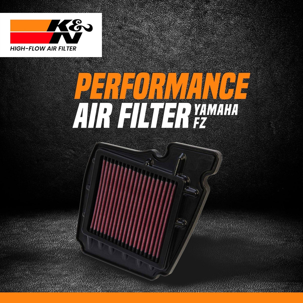 K&N YA-1611 High Performance Air Filter for Yamaha FZ16 & Fazer 153cc (2008-2011) | Washable Reusable Filter - View 2