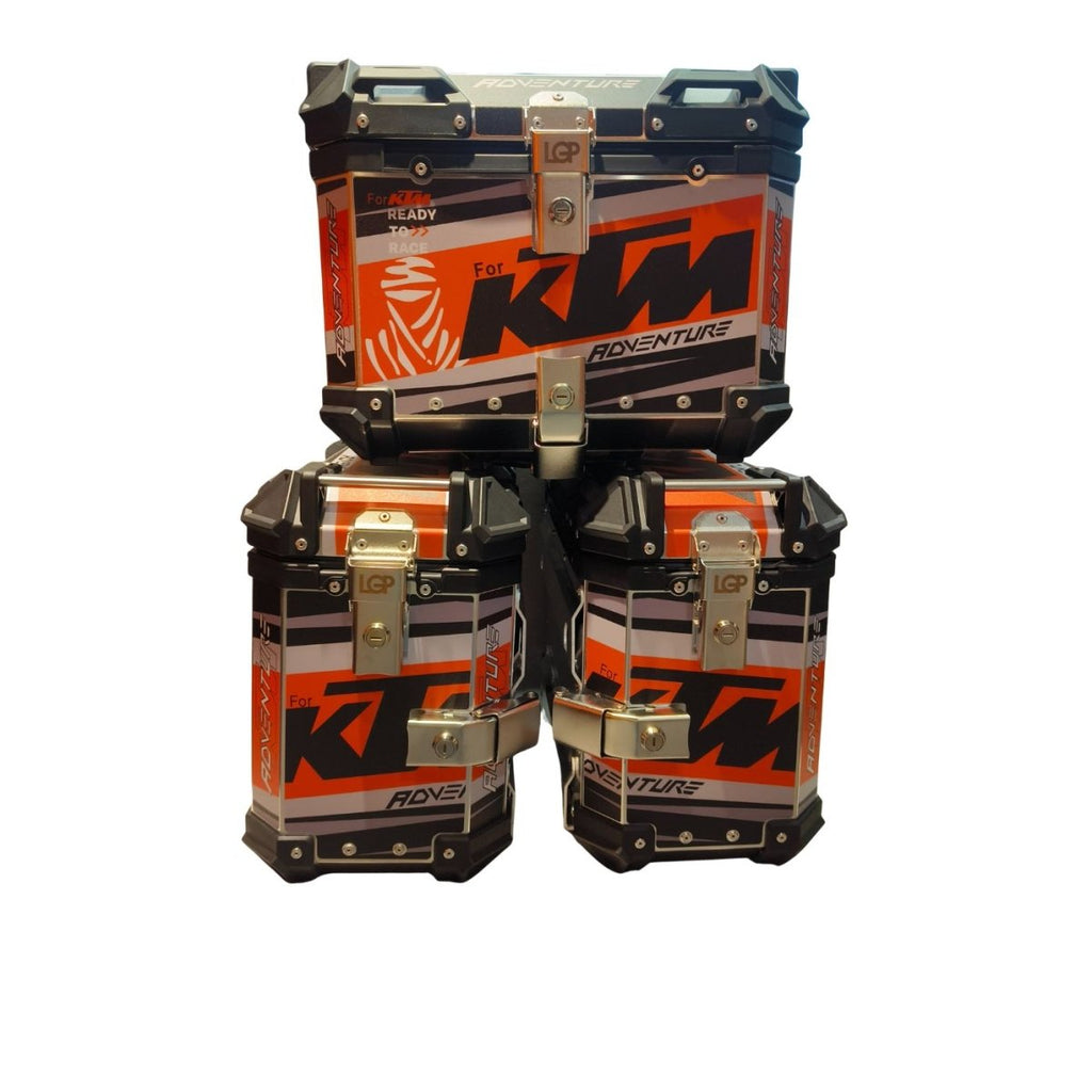 KTM Explorer Side Panniers & Top Box Aluminium 45L/38L/38L