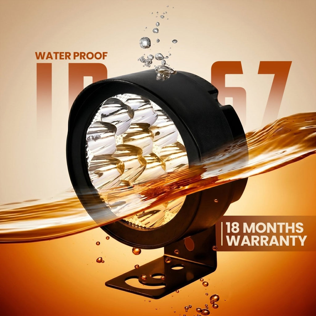 LGP 12 LED ABS Fog Lamp for Bike | Waterproof Auxiliary Driving Light | Universal Fit for All Motorcycles - View 3