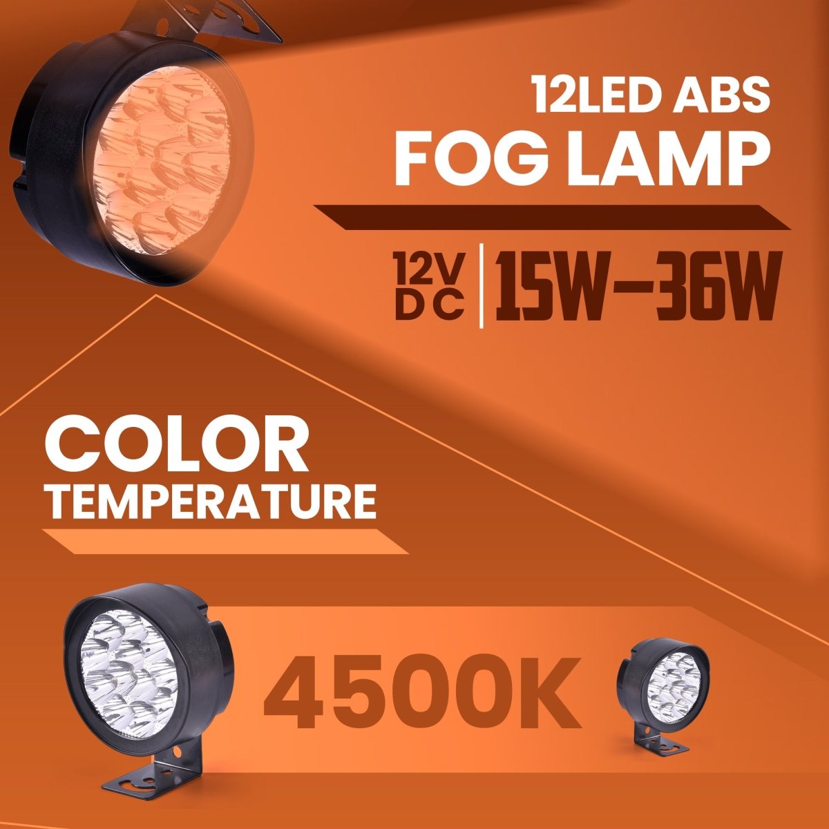 LGP 12 LED ABS Fog Lamp for Bike | Waterproof Auxiliary Driving Light | Universal Fit for All Motorcycles - View 2