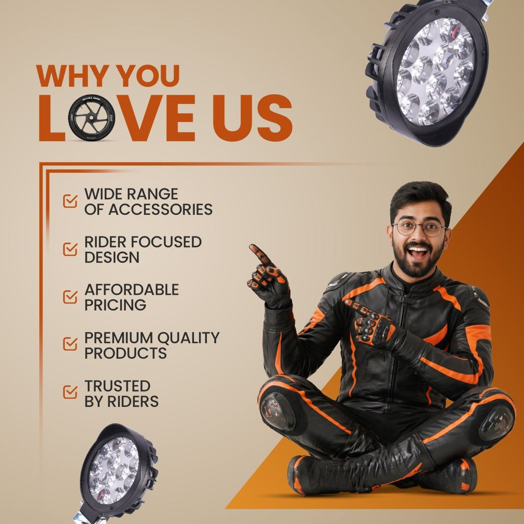 LGP 12 LED Cap Fog Lamp for Bike | High-Brightness Waterproof Auxiliary Light | Universal Fit for All Motorcycles & Scooters