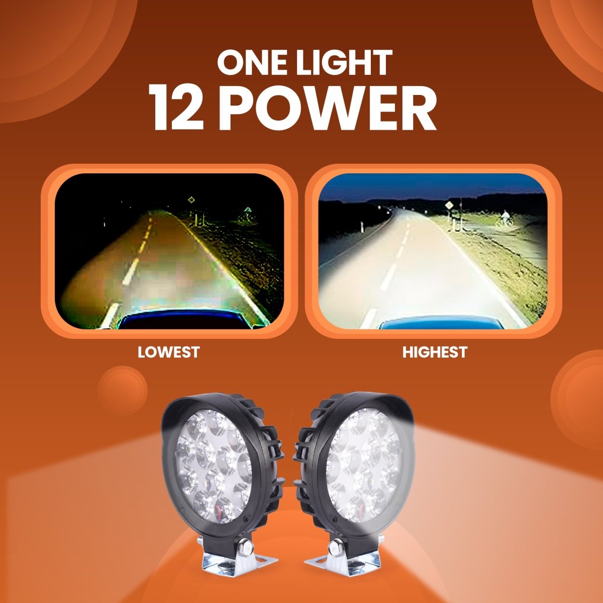 LGP 12 LED Cap Fog Lamp for Bike | High-Brightness Waterproof Auxiliary Light | Universal Fit for All Motorcycles & Scooters