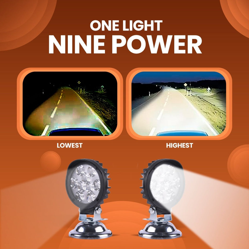 LGP 9 LED Cap Fog Lamp for Bike | Compact Waterproof Auxiliary Light | Universal Fit for All Motorcycles & Scooters - View 4
